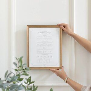 FRAICHE LIVING Kitchen Conversions Chart in White